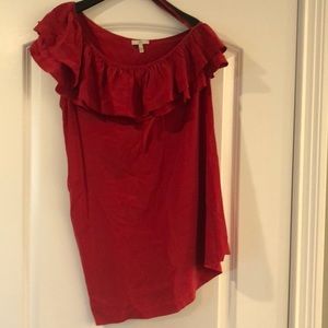 Joie silk asymmetric one shoulder top size small